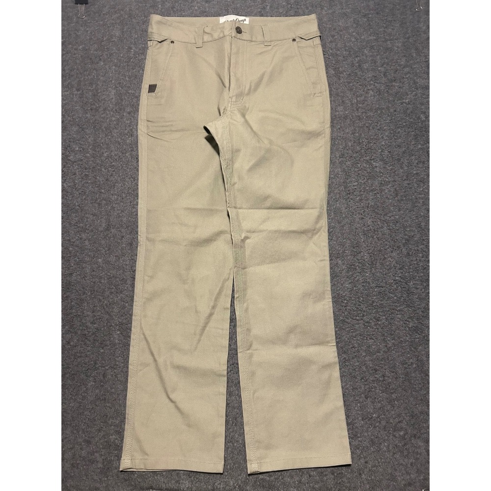 Duck camp workwear pants mens size 32X20 straight cotton nylon stretch